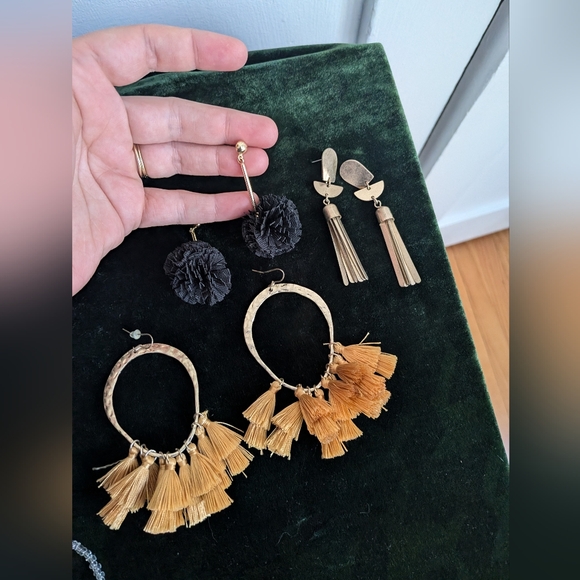 Boho Tassel Fringe Necklace and Earring Set - Picture 2 of 6